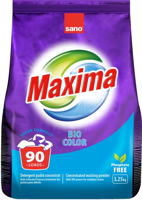 SANO MAXIMA BIO COLOR DETERGENT PUDRA  3.25 Kg